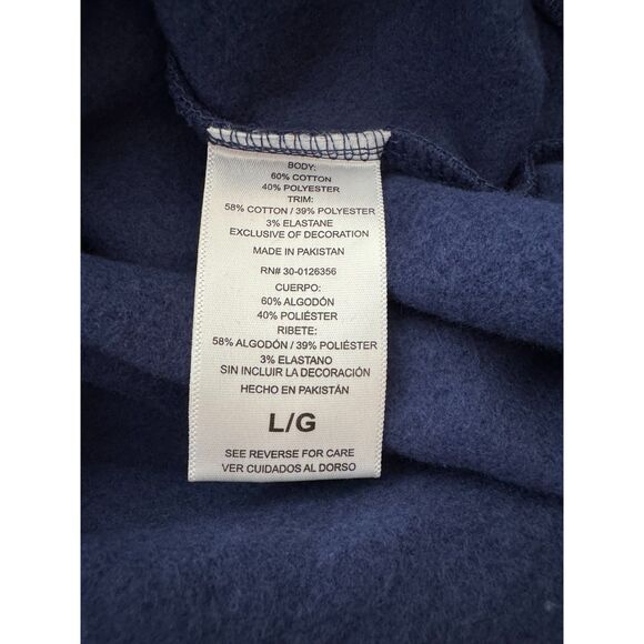 Life is Good NWT Sz L Darkest Blue French Terry Adirondack Stars Hoodie - Picture 6 of 15